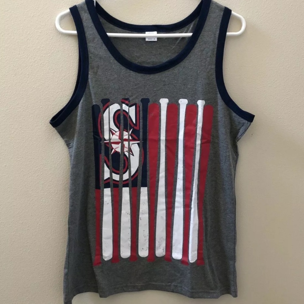 Seattle Mariners Patriotic Unisex Tank Top Medium